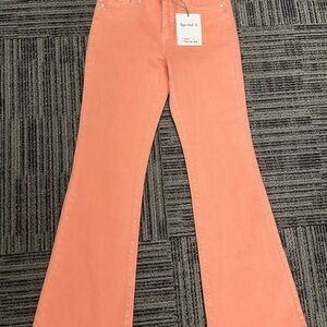 Women's Peach Flare Jeans